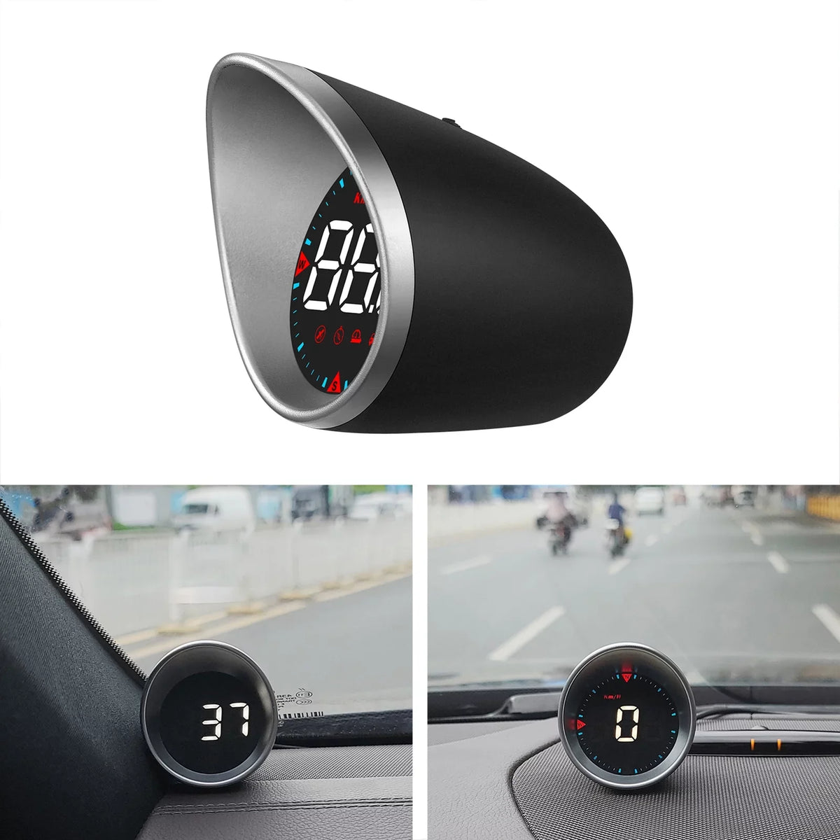 Driving Overspeed Digital and CarCar Mileage, Fatigue Display Compass Driving Angle, Display Arealer Head-up Speedometer