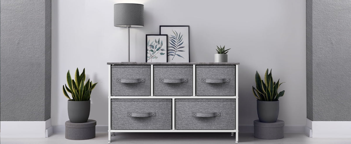 Storage Cube Grey Dresser -