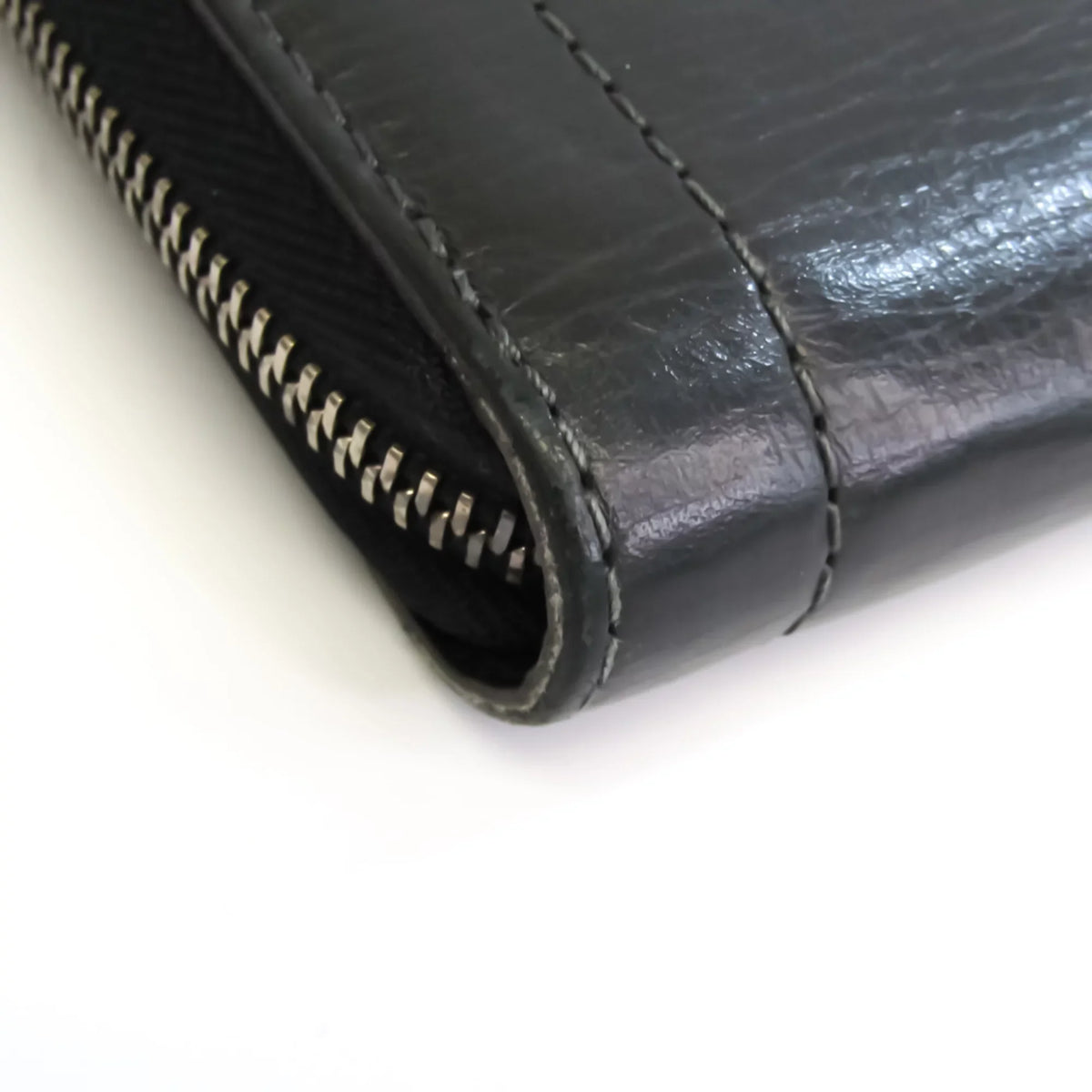 (Good) Zippy Organizer Wallet Utah Leather (bi-fold) M97026 Pre-Owned Basalt Men's Long