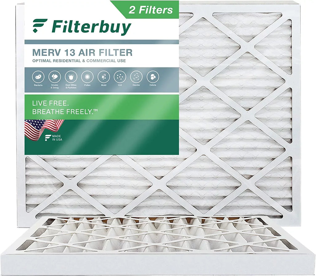 (2-Pack) Air 13 Filterbuy HVAC MERV AC Pleated 25x32x2 Furnace Filters