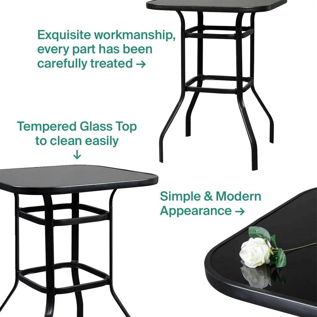 With Resistance Finish Glass Table Ashlee Bar Metal liquid