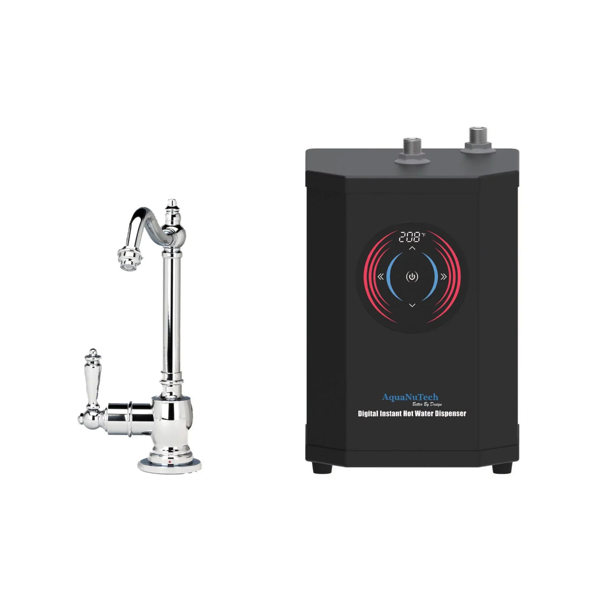 with AquaNuTech Hook AquaNuTech Chrome liquid Hot Only Traditional Filtration Spout Dispenser, Faucet