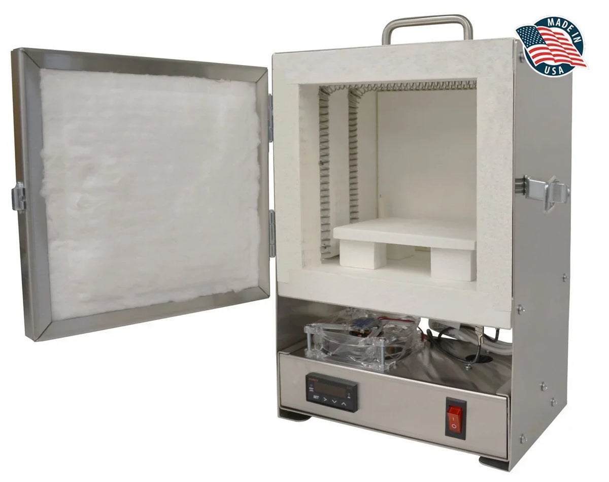 Kiln RapidFire Tabletop Clay Firing Making Enameling Pro-L Furnace Ceramic Stainless FUR-0056 Furnace Steel Metal - Electric Company Jewelry