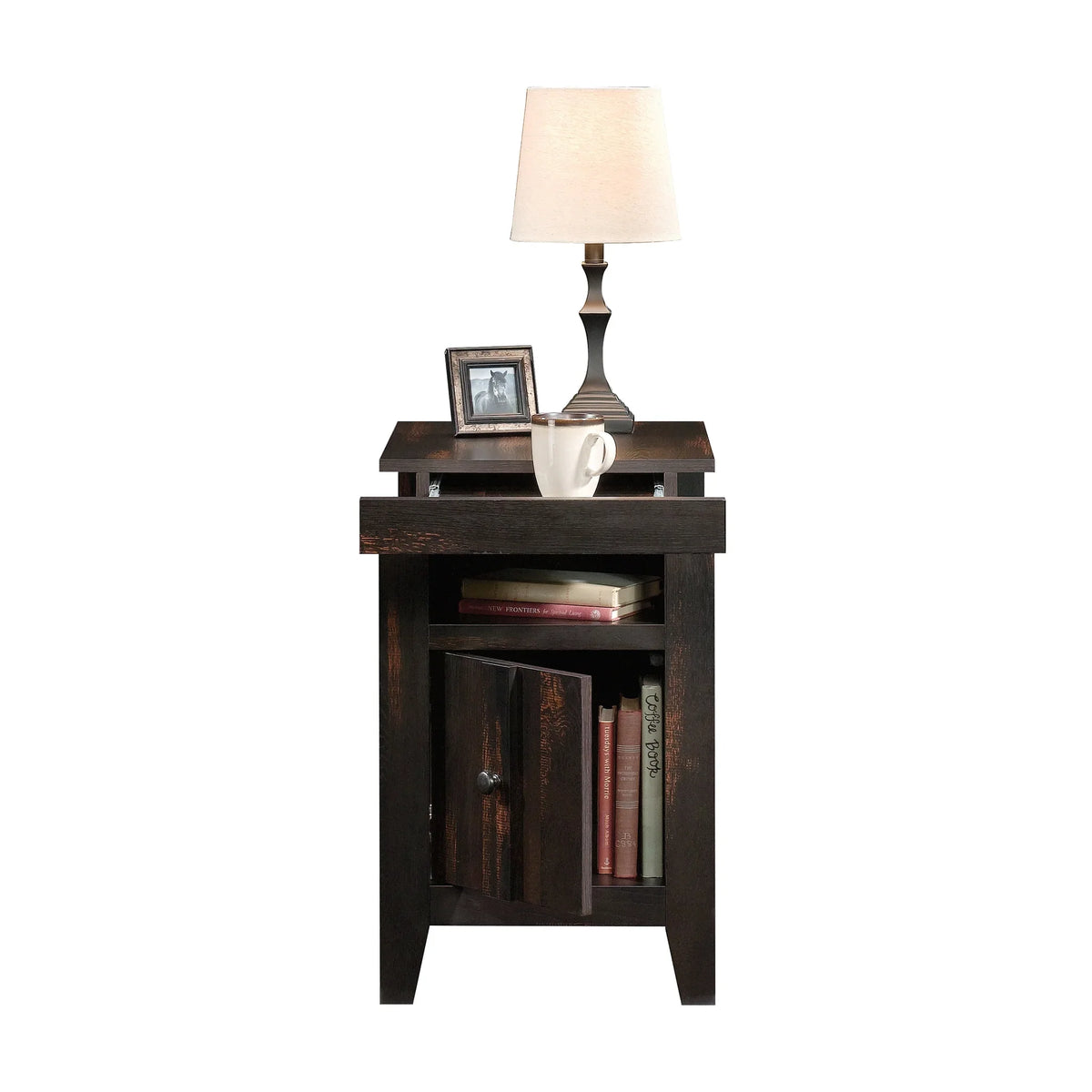End Char Sauder Dakota Finish Table, Pass Pine