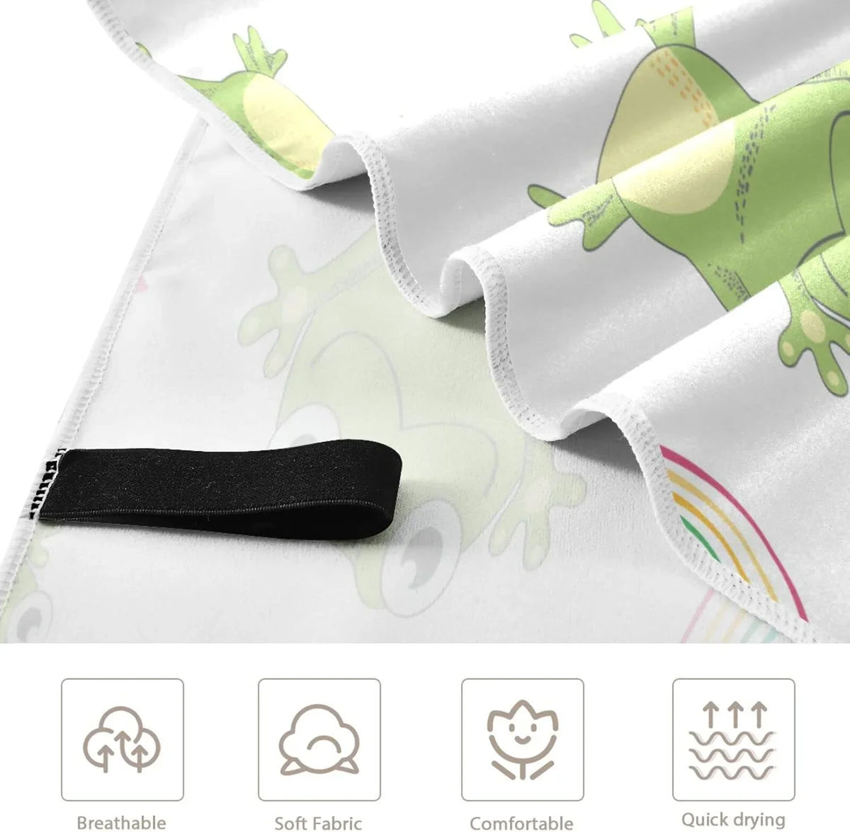 Bath Shower Sand 31”X71” Yoga Pool Oversized Free Bestwell Towel Quick Frogs Lightweight Beach Towel Multipurpose Swim Dry Towel Thin Blanket, Towel, Cartoon Microfiber