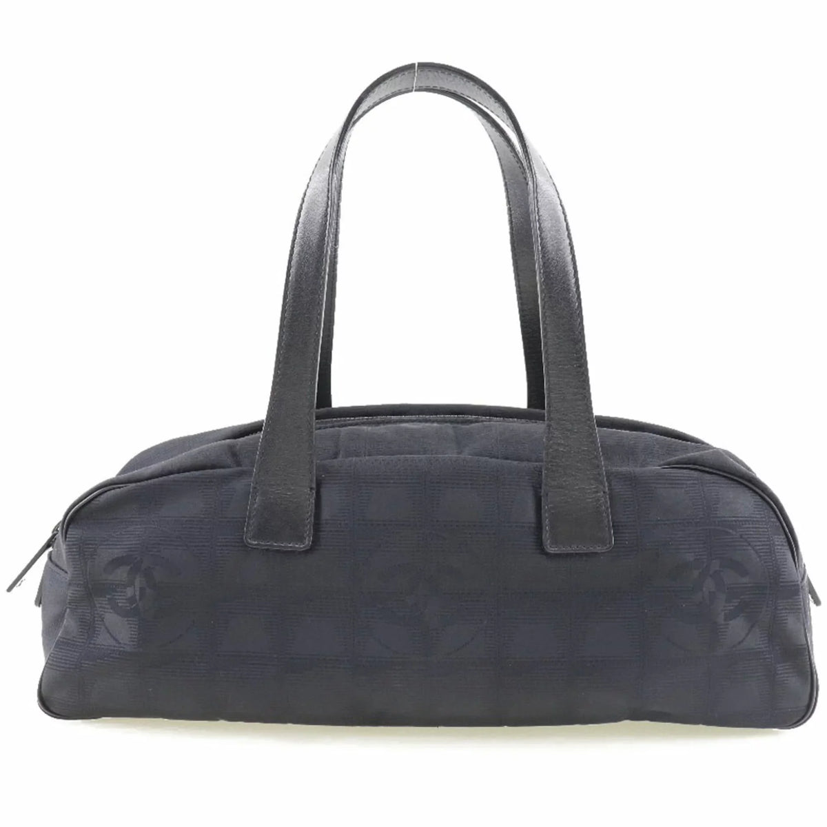 Boston Black Used Handbag Nylon A15828 Canvas Travel New Ladies Authenticated Line Mini