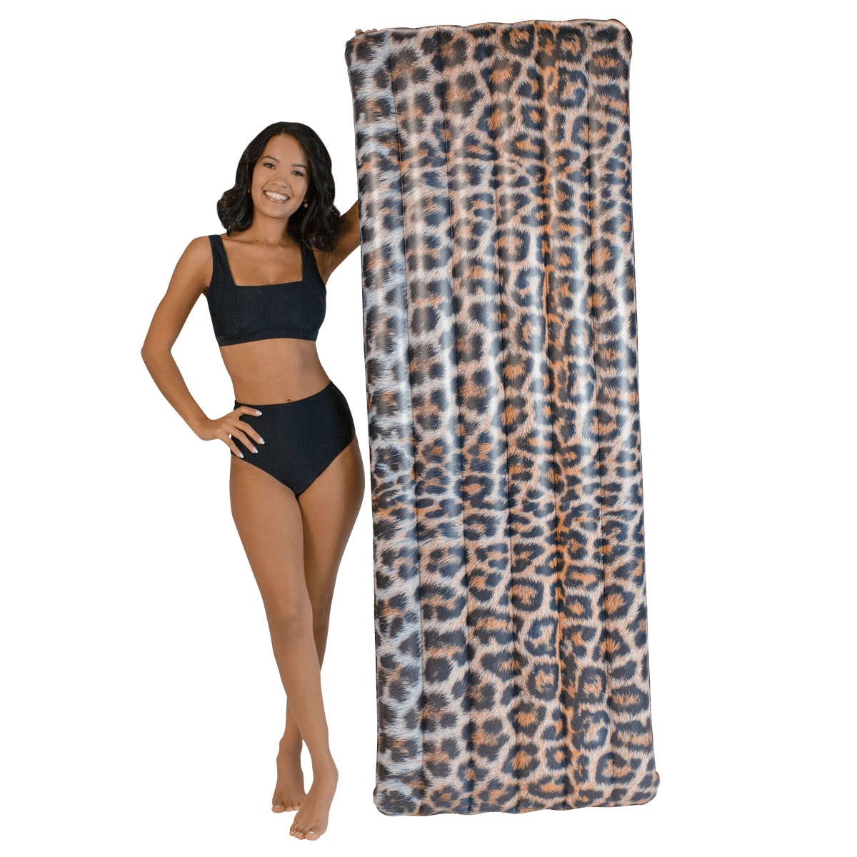 Brown Safari Print Pool 74" Leopard Raft PoolCandy Deluxe Collection