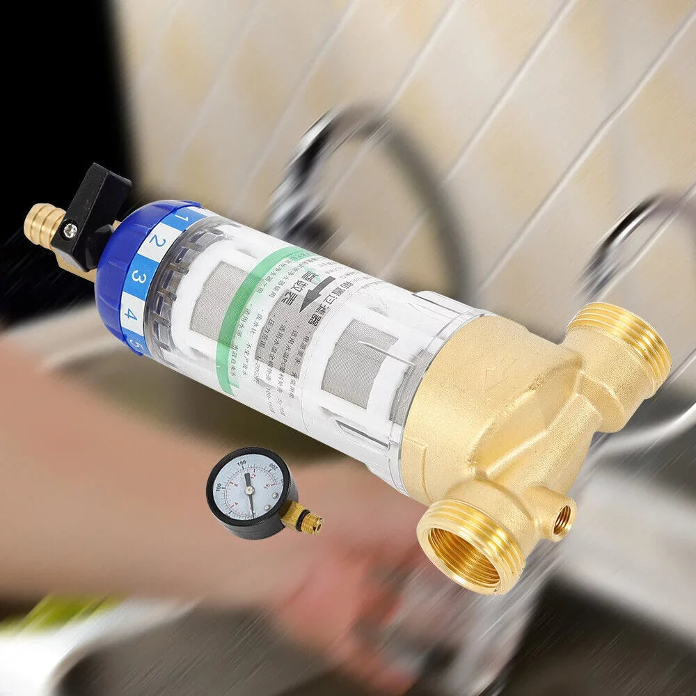 liquid Reusable 3/4" Filter Down Mesh Filter Spin 50℃ liquid Inch System Sediment