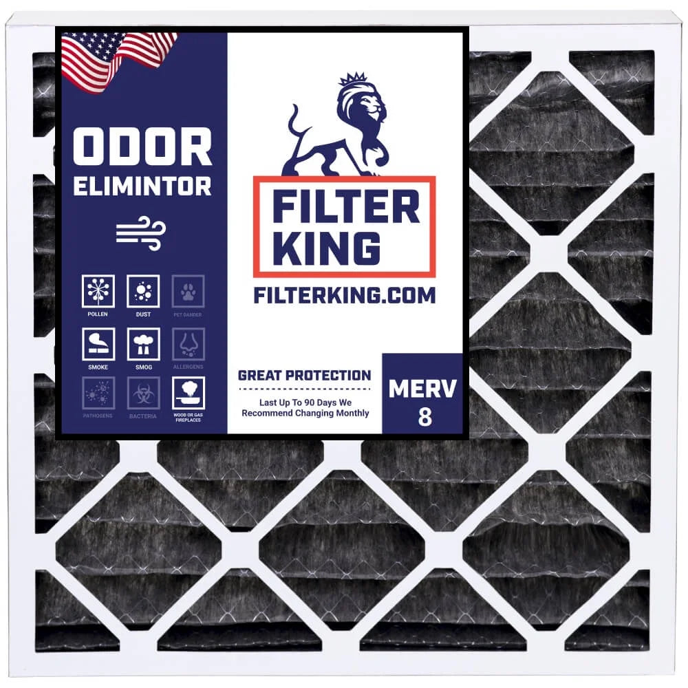 MERV Filters USA Air | dimension: x Filter MADE x Carbon .75" | 8 23.5x25x1 Furnace Actual | 23.5 A/C 4-PACK | King Filter IN Pleated HVAC 25
