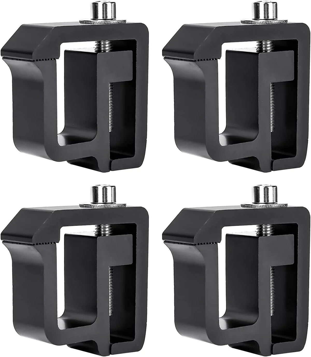 for Camper Non-Drilling C-Clamps Rack Black - Aluminum Shell of & P-AC( Truck Installation AA-Racks Set 4