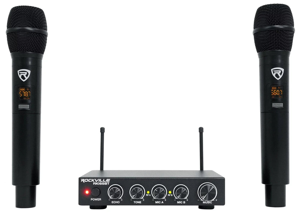 Tablet/Smatphone/Laptop/TV+LED's System For RKI65BT Microphone Karaoke Rockville