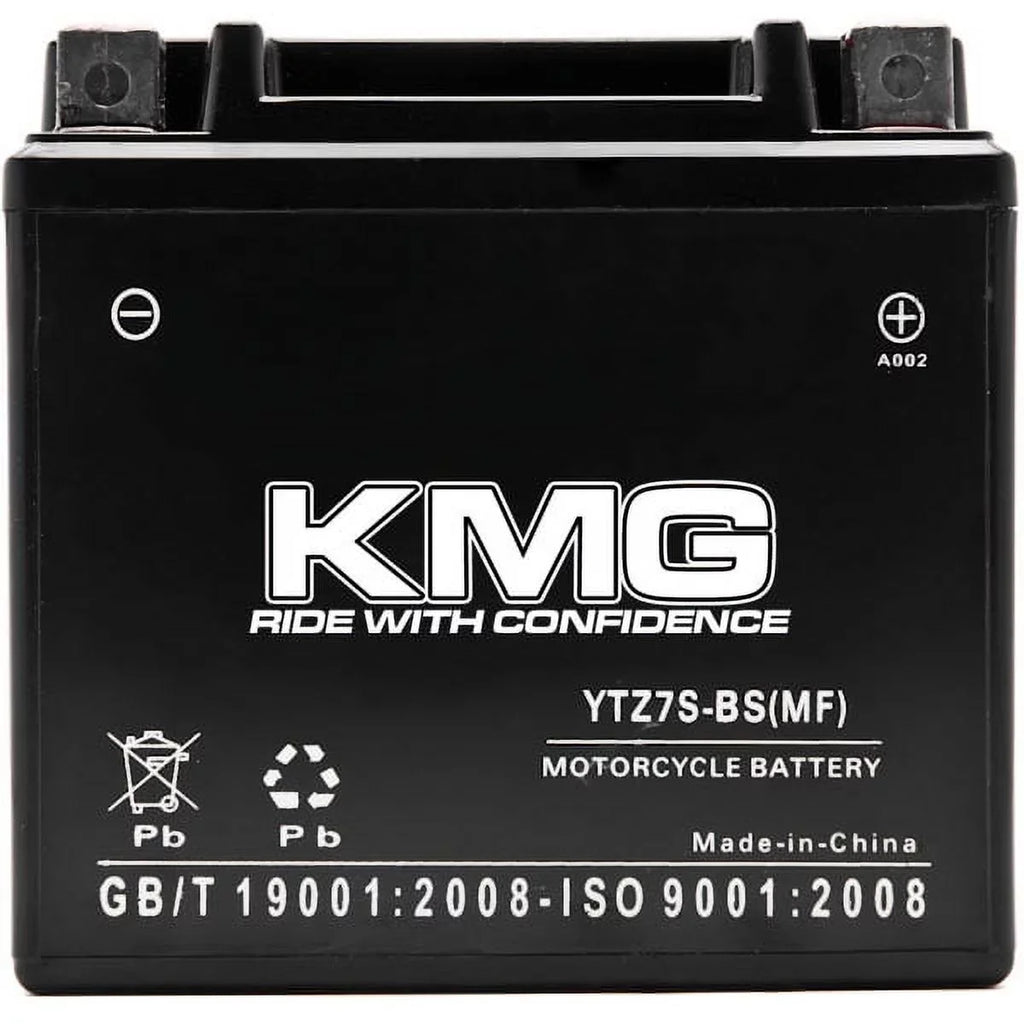 KMG 12V with OEM 0-2008 Gas Compatible Sealed Maintenance Snowmobile Powersport Battery High Replacement Battery Gas SMF Scooter Motorcycle FSR450 Watercraft Free ATV 450 YTZ7S Performance