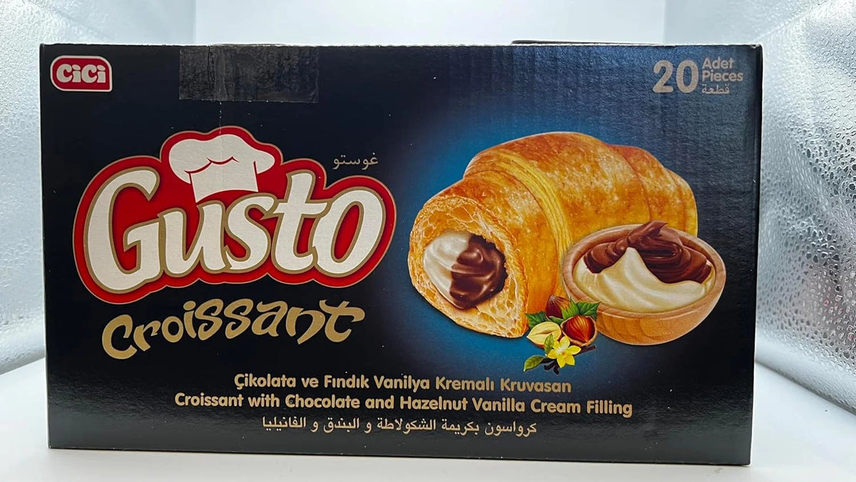 The On Hazelnut Gusto With Go Pastry, Croissant Vanilla Chocolate Individually (Pack Snack Croissant Filling, 20) And Of Wrapped Soft Breakfast Cream