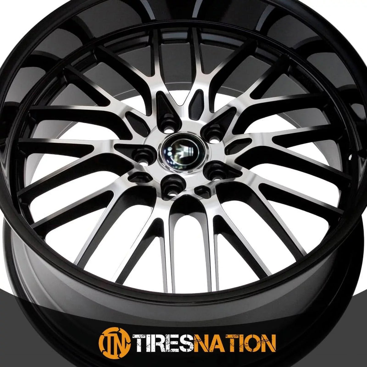 5x112 Wheel 17x8 With 16MB Face Konig Lace Black Gloss +45et Machined