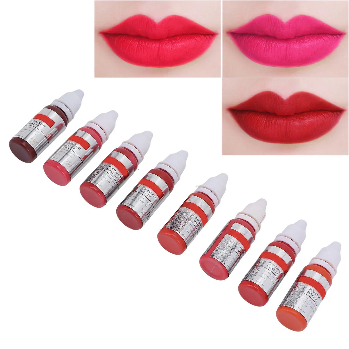 Pigment Ink Semi 120ml Lip Tattoo Color Permanent Microblading 8pcs Makeup