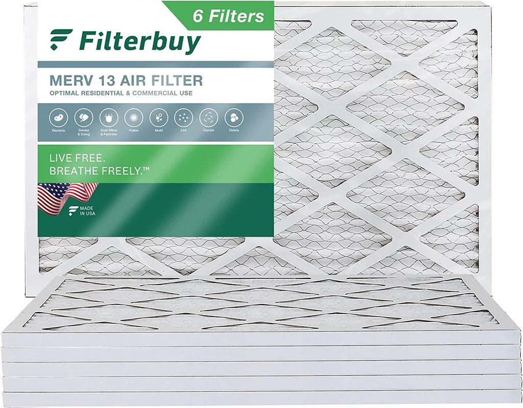Air Furnace HVAC 12x24x1 Filterbuy 13 AC Pleated (6-Pack) Filters MERV