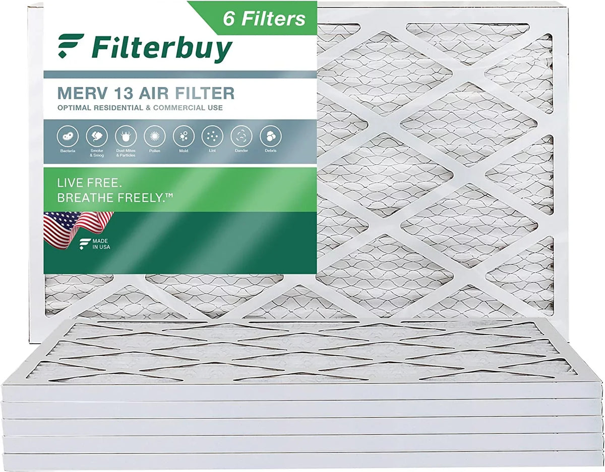 Air Furnace HVAC 12x24x1 Filterbuy 13 AC Pleated (6-Pack) Filters MERV