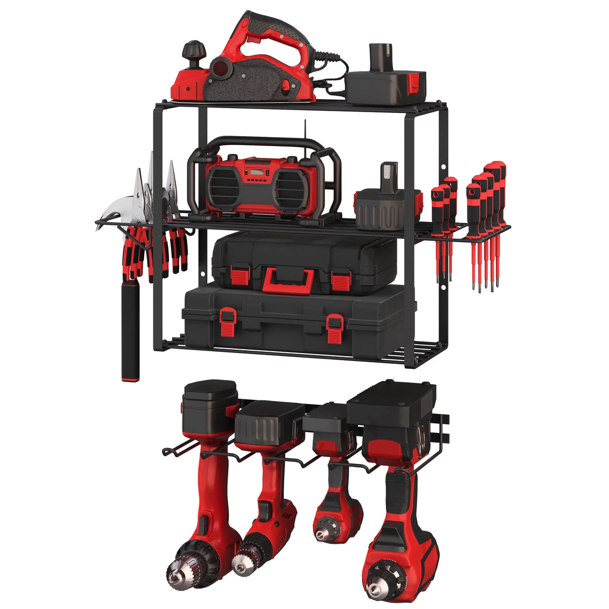 140lb Max Tool 4-Tier Stalwart - Garage Power Shelving Capacity Organizer -