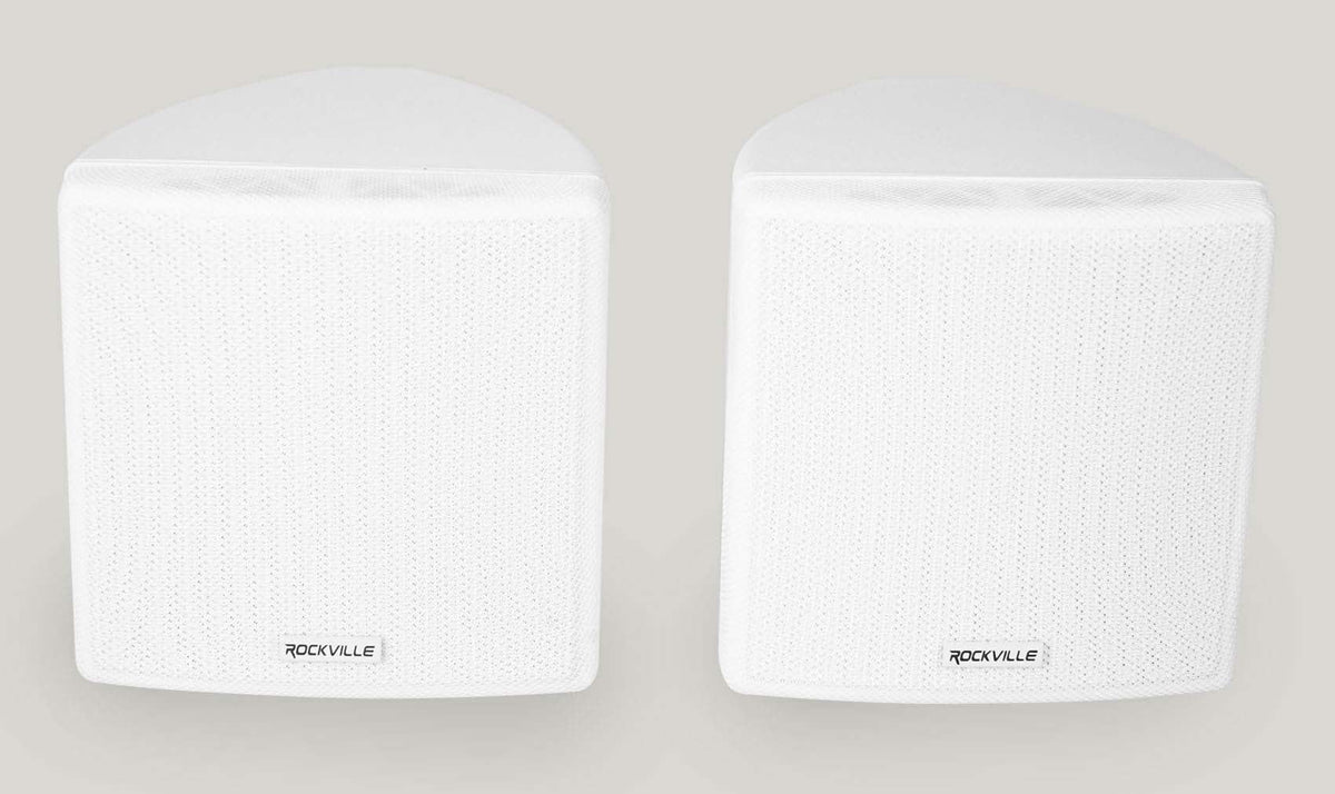 Mount Swivel Speakers Wall 70v Commercial 4 Cube Rockville Restaurant 3.5" White