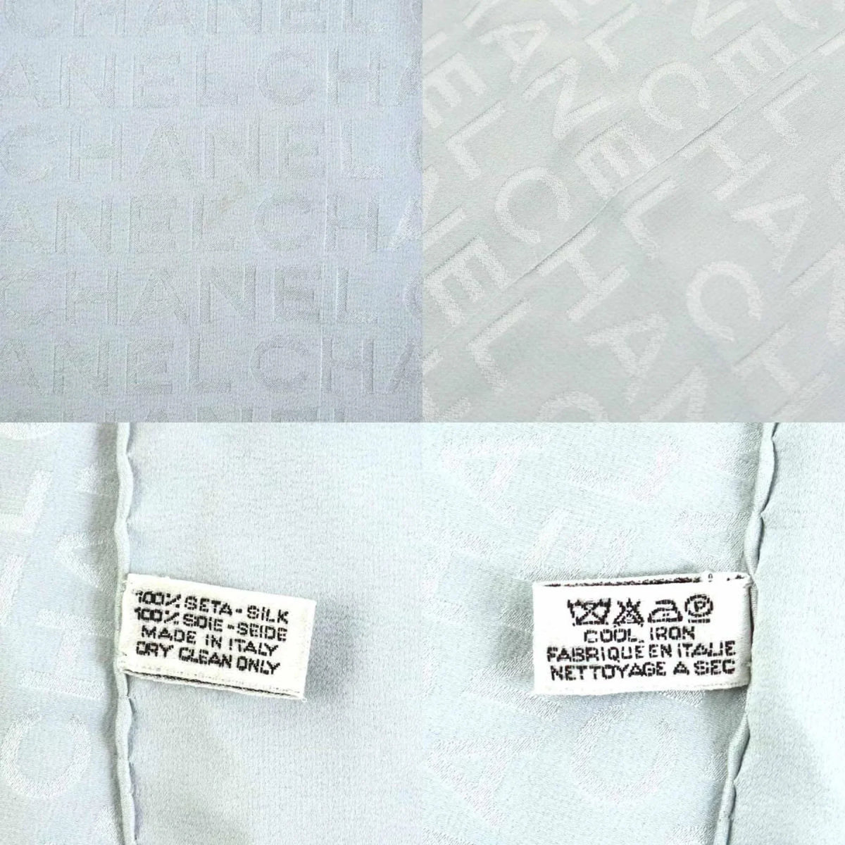 silk Pre-Owned (Good) muffler ladies scarf gray