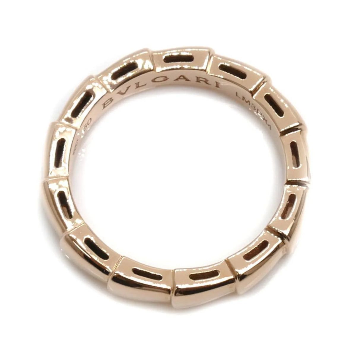 Bvlgari 50 Pink K18PG (Good) Pre-Owned 349649 BVLGARI Gold Serpenti Ring Viper Women's 4.3g