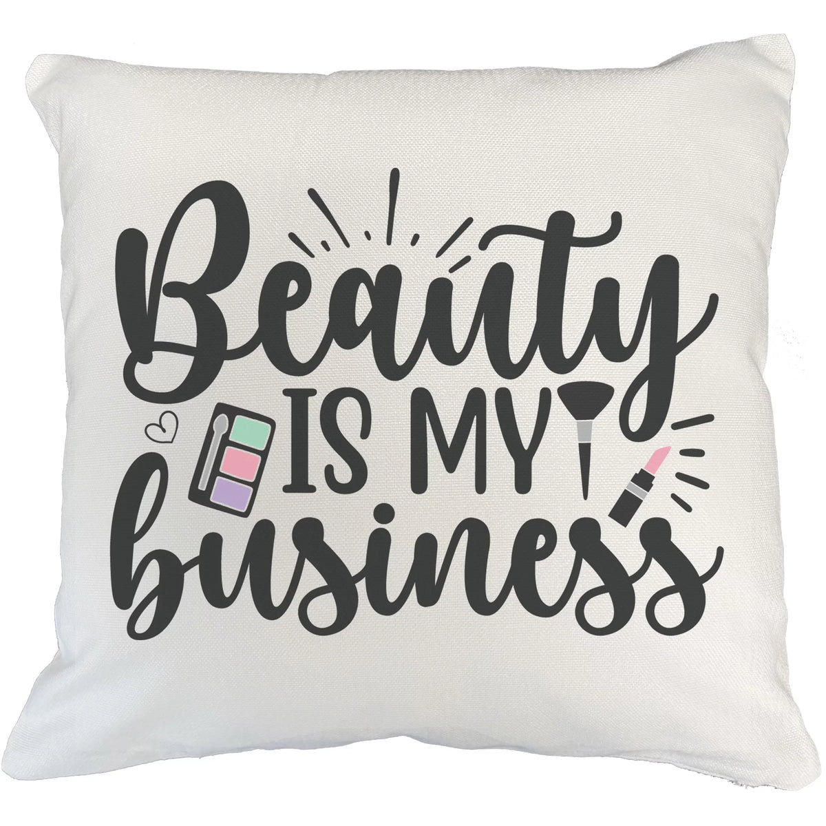 & Beauty or IN Makeup 20X20 Beauty - Cosmetologist, Lovers, w/ Merch Makeup Design Cover, Palette, Pillow Gift White Pink Brush Is Themed Business My for for Artist Lipstick Eyeshadow