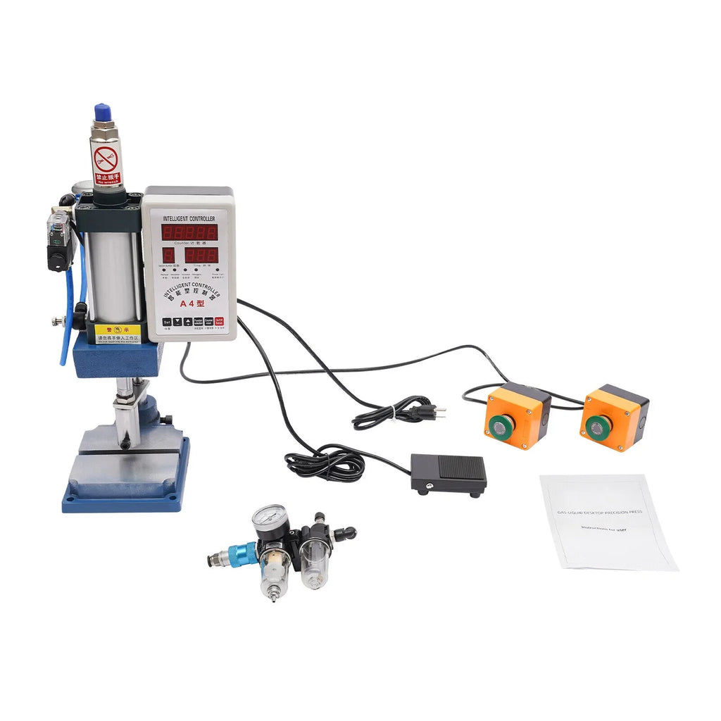 Adjustable with Punch Pneumatic Machine Press Equipment Controller, 440lb Digital New 4V210-8