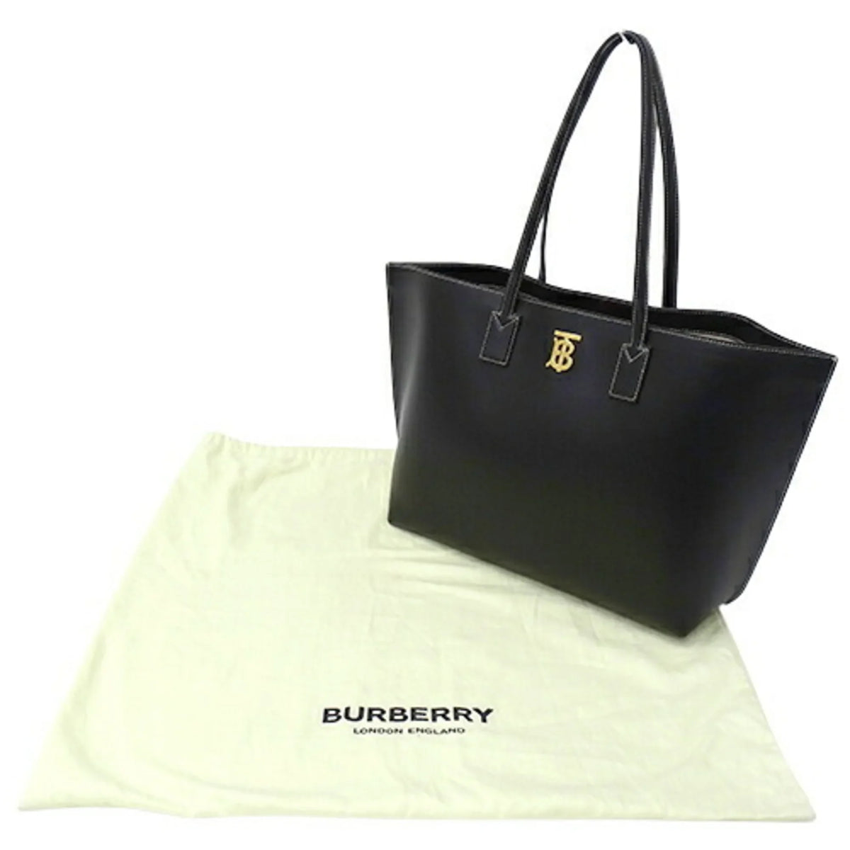 Pre-Owned shoulder Burberry tote black BURBERRY (Good) ladies bag 8052726 leather