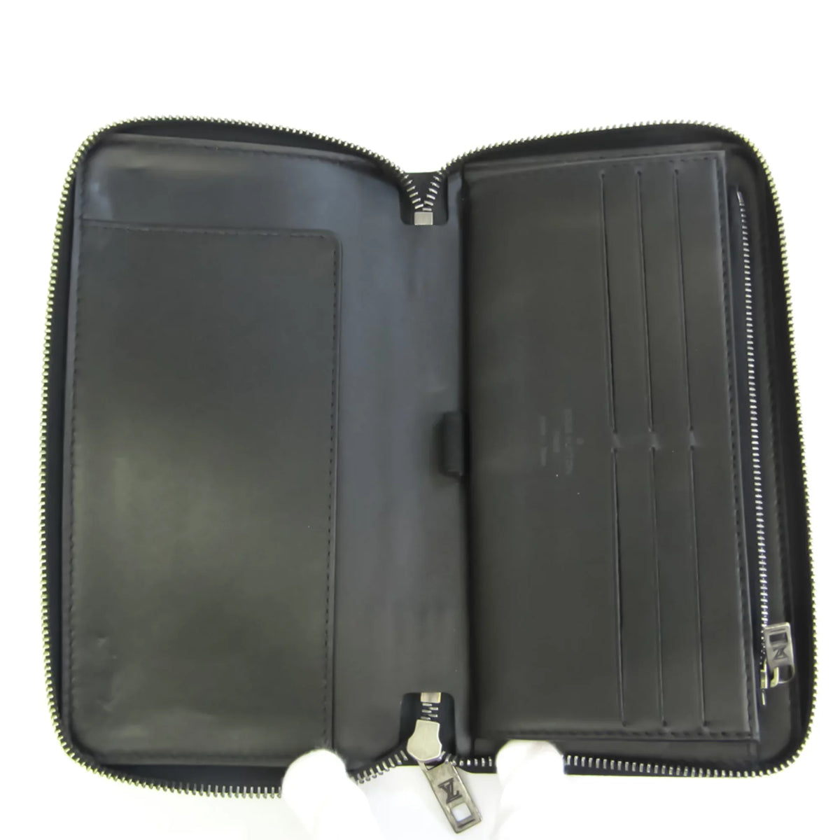 (Good) Zippy Organizer Wallet Utah Leather (bi-fold) M97026 Pre-Owned Basalt Men's Long