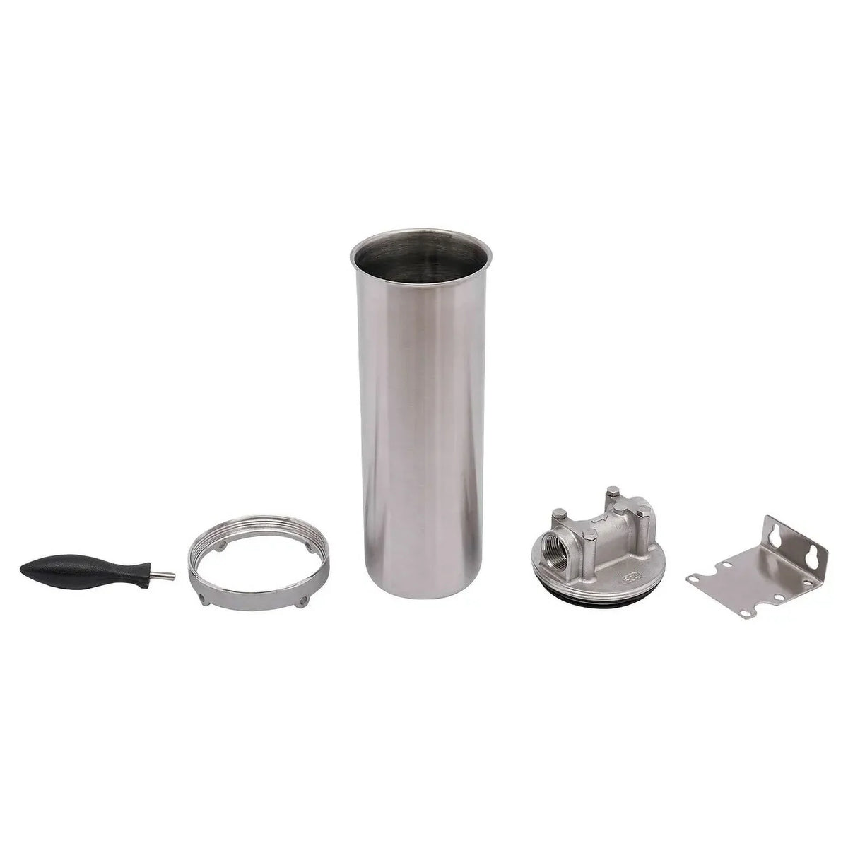 Steel 3/4" liquid Filter Housing thread outlet R inlet Stainless Cartridges 10" &