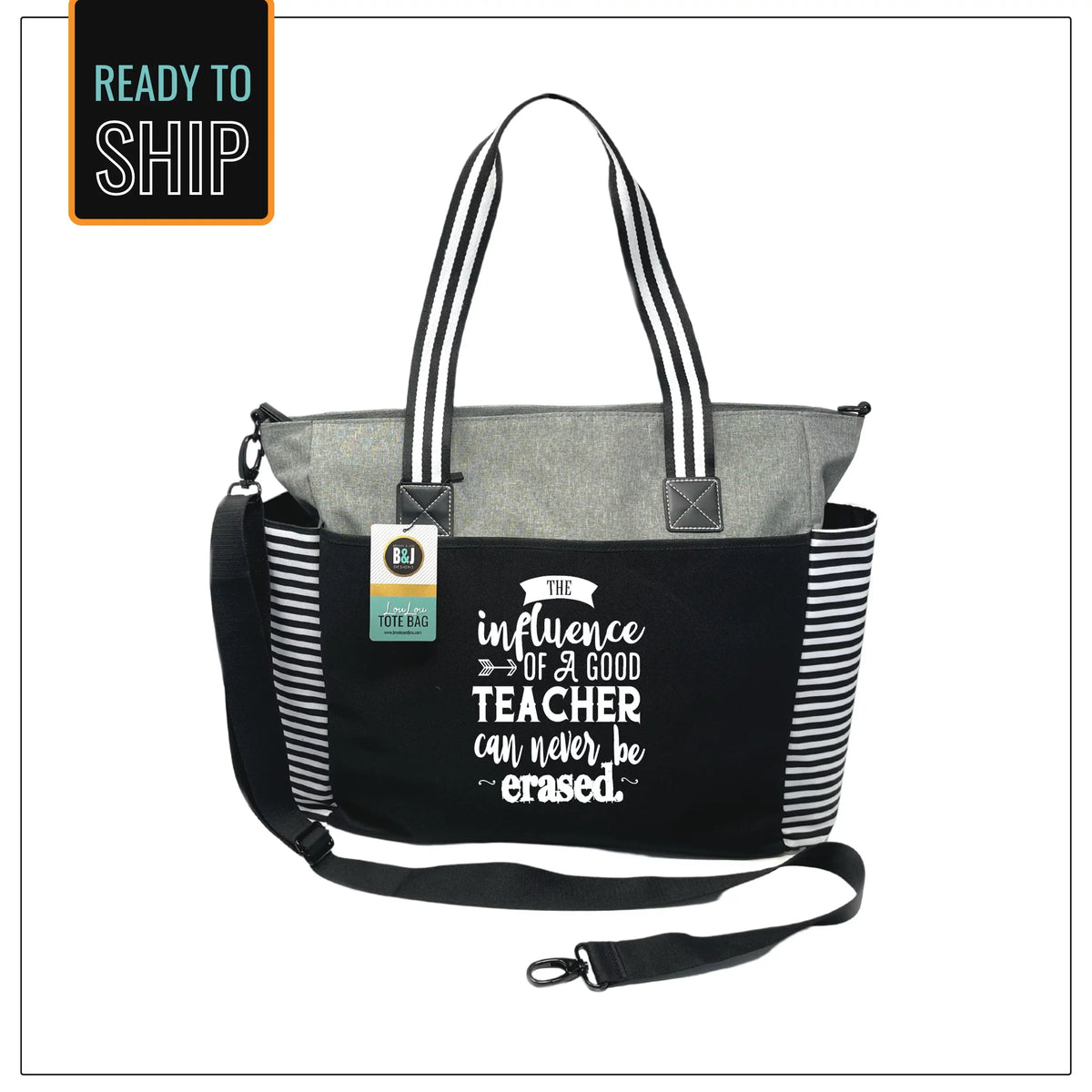 Influence Bag Tote Gray Teacher LouLou