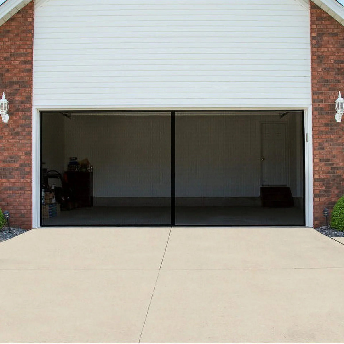 Door Pure Screen Lbs Mosquito Pack) Cover to 7.45 Net - Garages, Garage Garden Black Mesh 2-Car (1