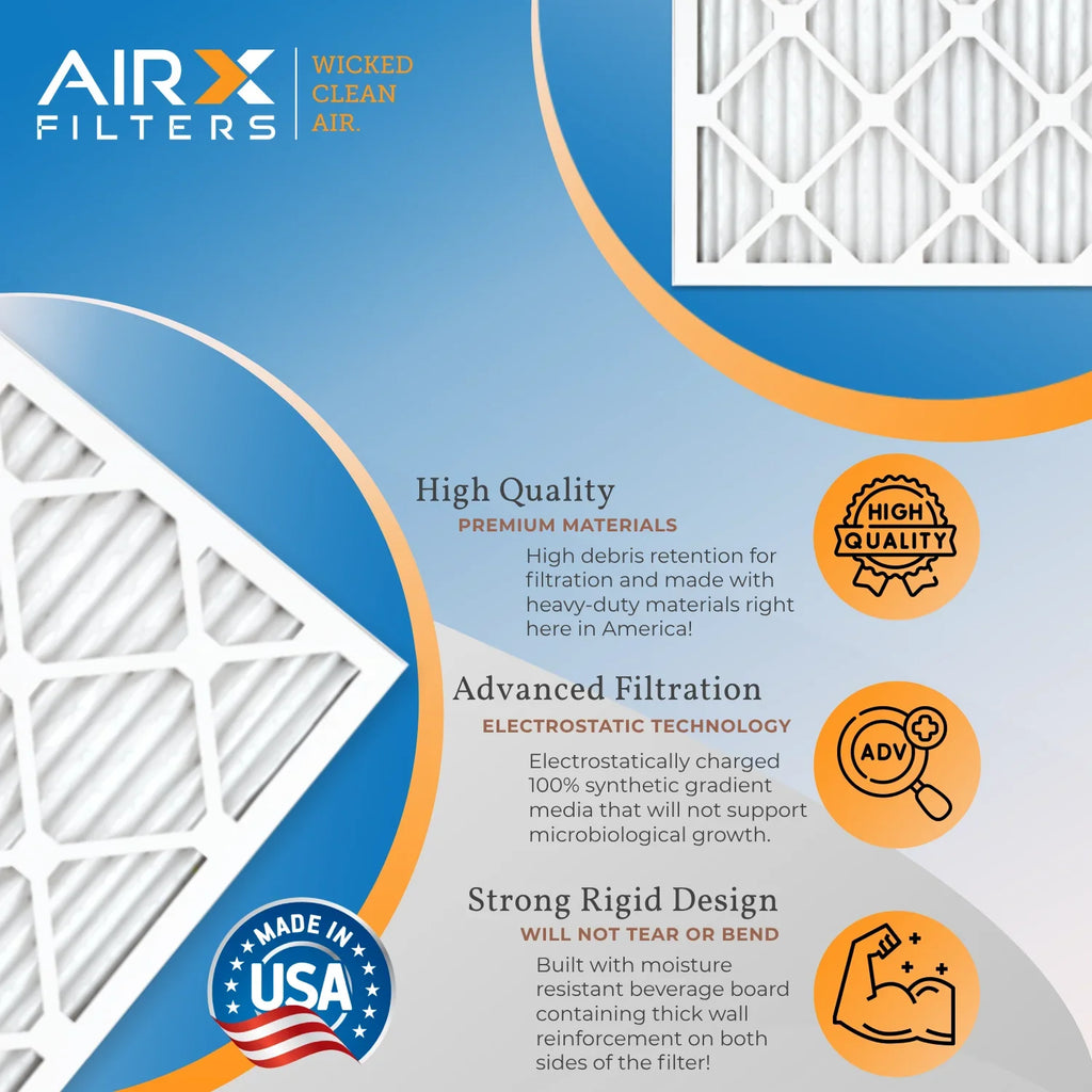 AIR. Pack USA MPR FILTERS Furnace WICKED HVAC MPR CLEAN to Premium Made 4 1000, & 28x30x2 Pleated Comparable Conditioner Filters by Filter Air 1200 AIRX FPR Filter Electrostatic MERV Air 7 28x30x2 11