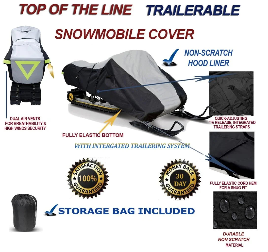 Sleds. Travel and Compatible Slush UP GSX 2 LIMITED 600D Storage Year Ski Mud 800 for Cover 2004-2004 Model and Doo Bombardier Snowmobile Protection