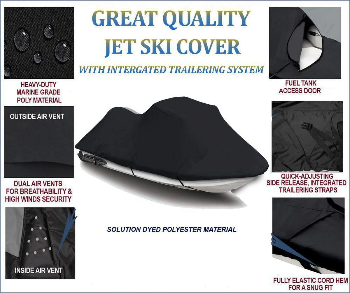 PWC Runner BLACK JET for Wave 2007 Cover FX 600D Compatible SKI Base 2008 Yamaha 2010 2006 2009