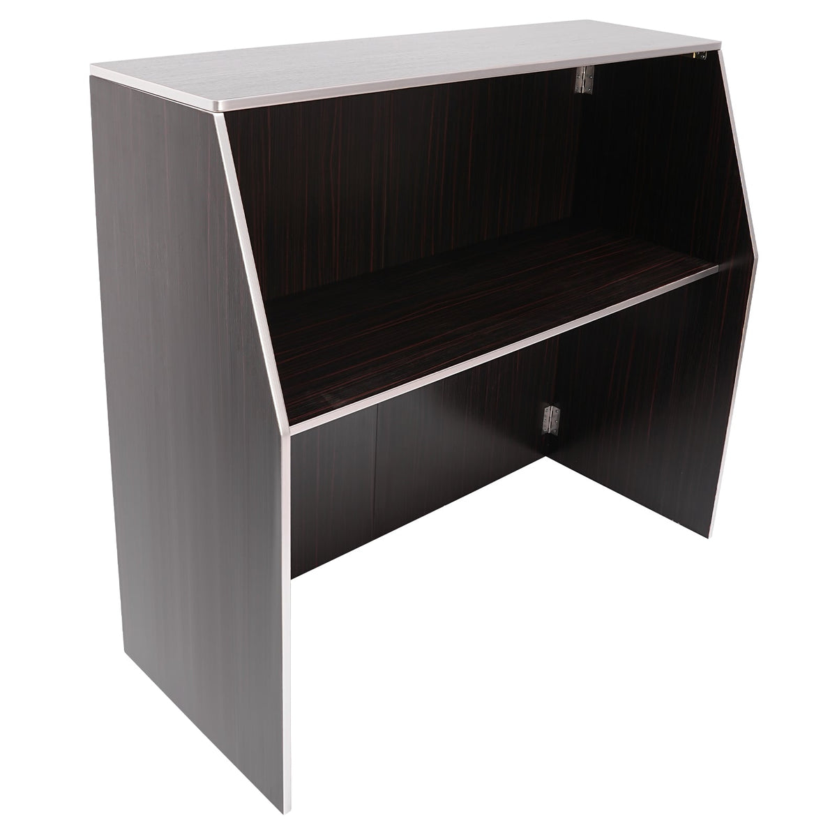 Event Edging Cabinet 19.5x47.75x42.75in Foldable Portable Brown with bar Aluminum Black TOOL1SHOoo